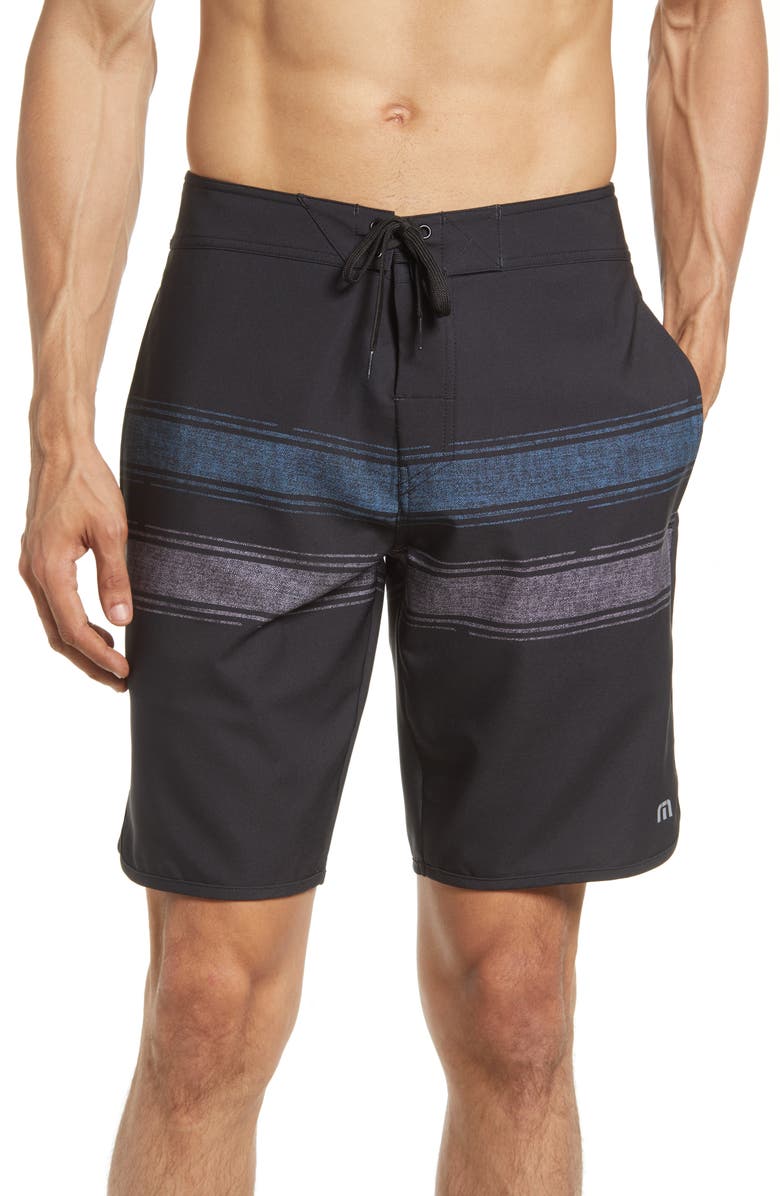 TravisMathew Confetti King Swim Trunks, Main, color, Black