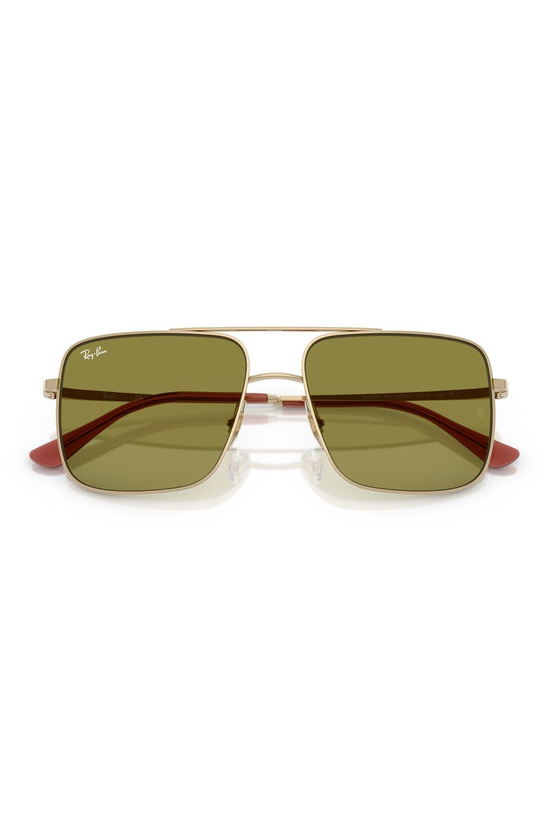 56mm Square Sunglasses, Alternate, color, PALE GOLD