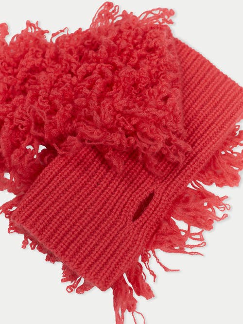 Gobi Mongolian Cashmere Loop-stitch Cashmere Fingerless Gloves In Sugar Coral