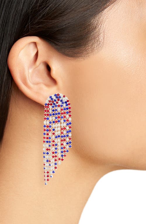 Leith Rhinestone Fringe Drop Earrings