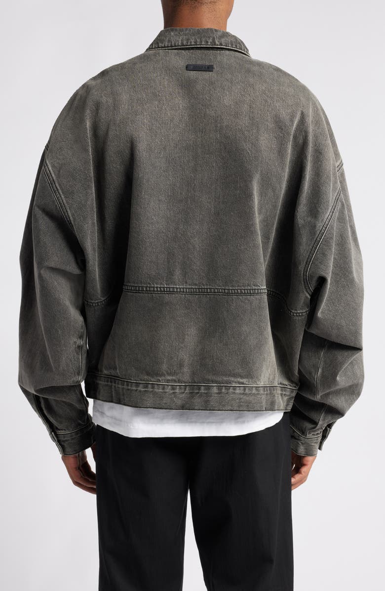 Fear of God Essentials Gender Inclusive Denim Trucker Jacket, Alternate, color, 