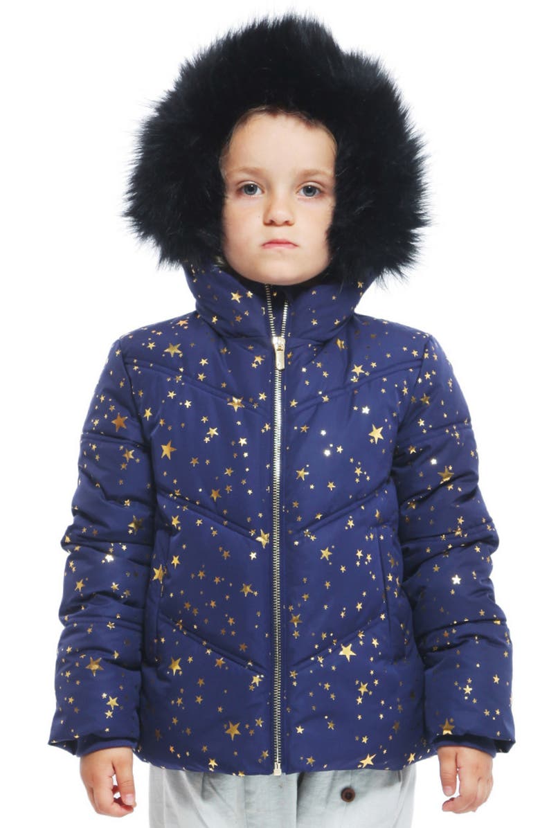 Rokka&Rolla Kids' Heavyweight Puffer Jacket, Main, color, Astral Aura Gold Star