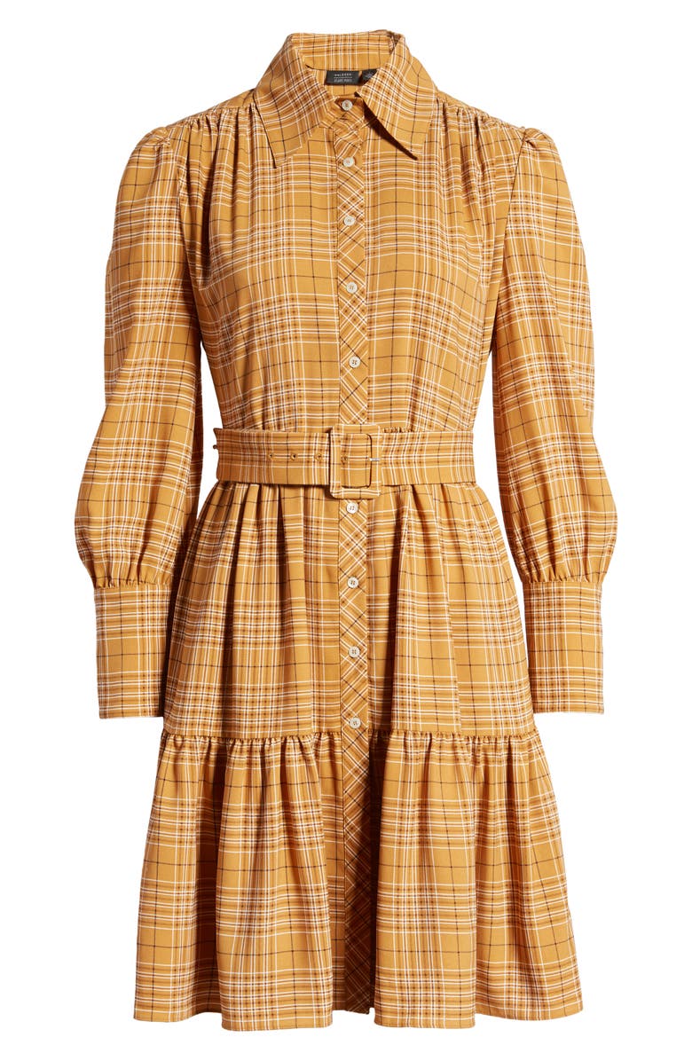 Halogen<sup>®</sup> x Atlantic-Pacific Belted Long Sleeve Shirtdress, Alternate, color,