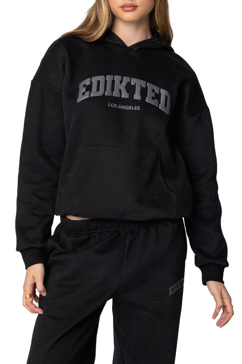 LA Logo Hoodie, Main, color, BLACK
