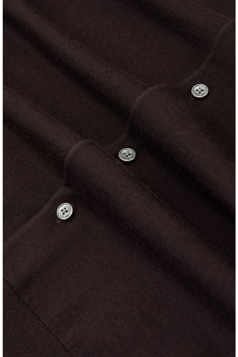 Drayton Button Through Wool Sweater, Alternate, color, BITTER BROWN
