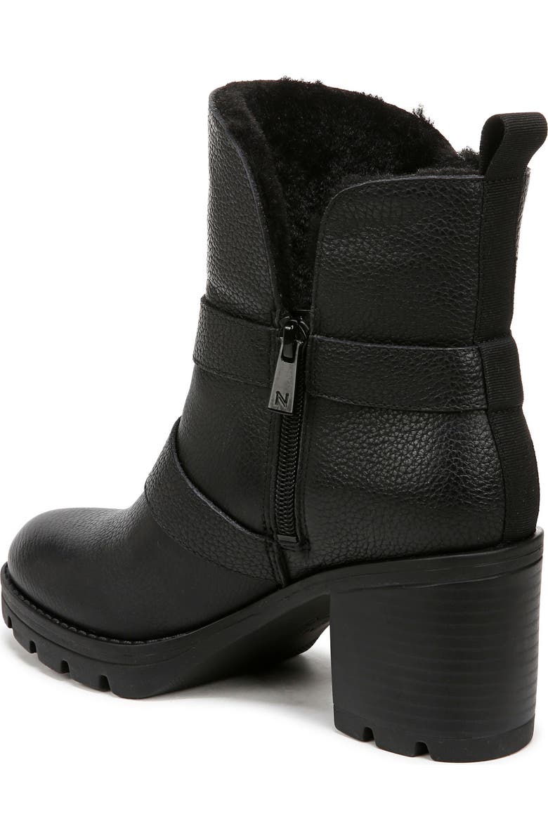 Naturalizer Verney Water Repellent Faux Fur Lined Platform Moto Bootie, Alternate, color,