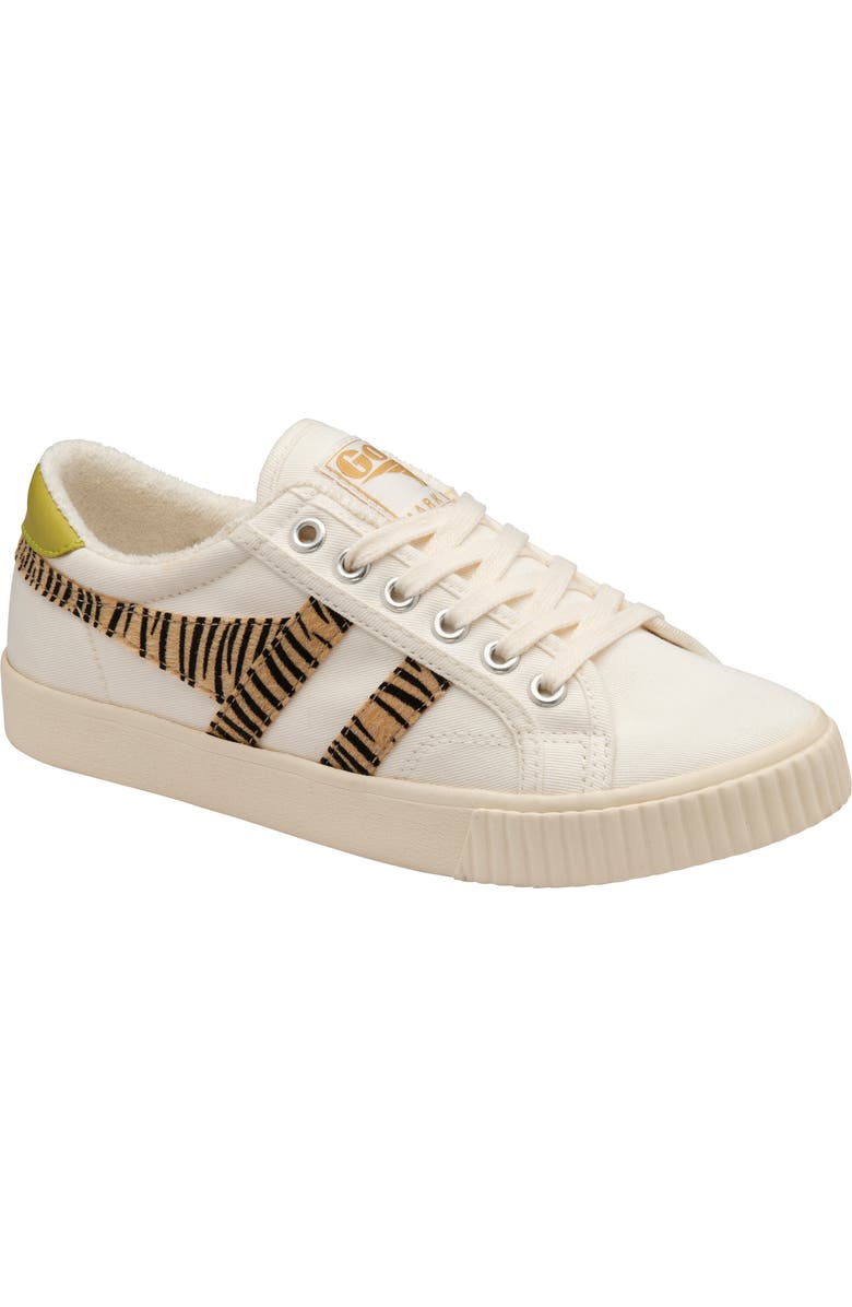 Gola Tennis Mark Cox Safari Sneaker, Main, color, Offwhite/ Zebra/ Citron