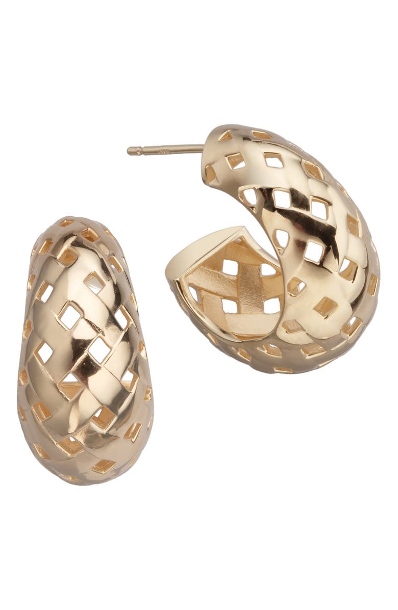 Jennifer Zeuner Solora Hoop Earrings, Main, color, Yellow Gold