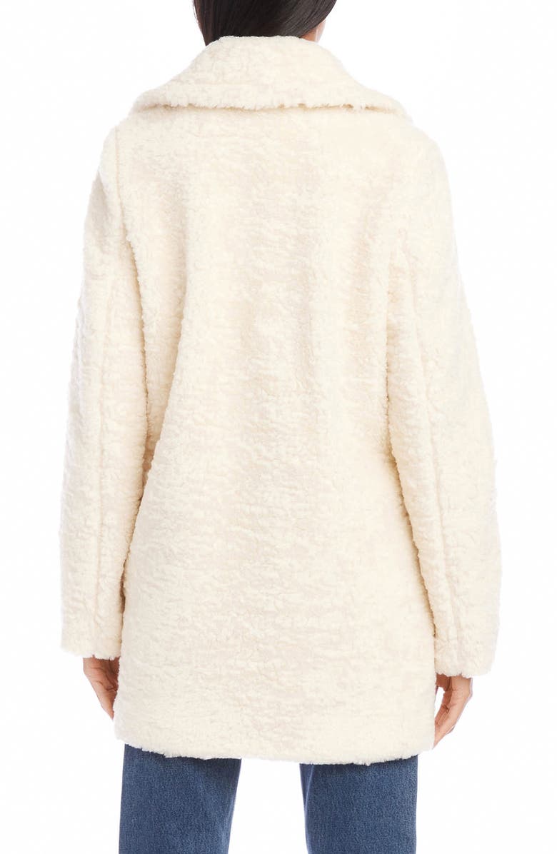 Karen Kane Faux Shearling Coat, Alternate, color, 