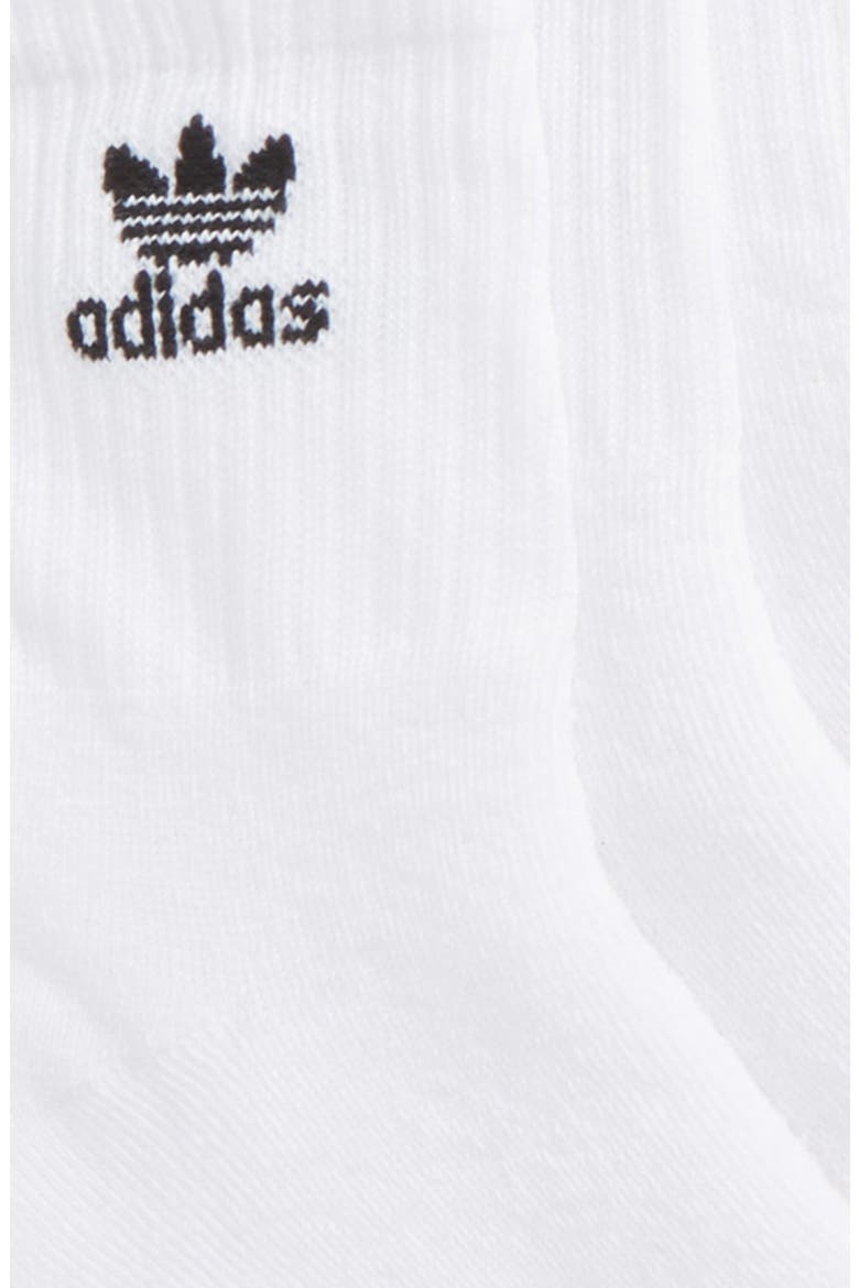 6-Pack Trefoil Performance Quarter Crew Socks, Alternate, color, WHITE