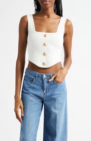 L'AGENCE Saga Square Neck Tank