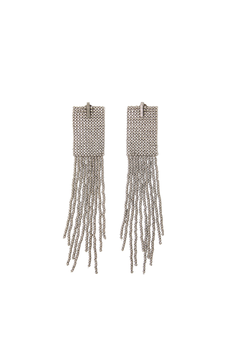 Brunello Cucinelli Frayed earrings, Main, color, Silver