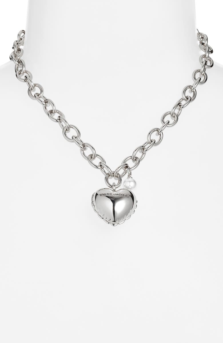 Marc Jacobs Heart Balloon Pendant Necklace, Alternate, color, 