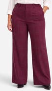 Liverpool Los Angeles Kelsey Plaid Mid Rise Wide Leg Trousers