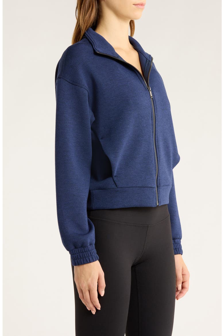 Brushed AirEssentials® Jacket, Alternate, color, HEATHER TIMELESS NAVY