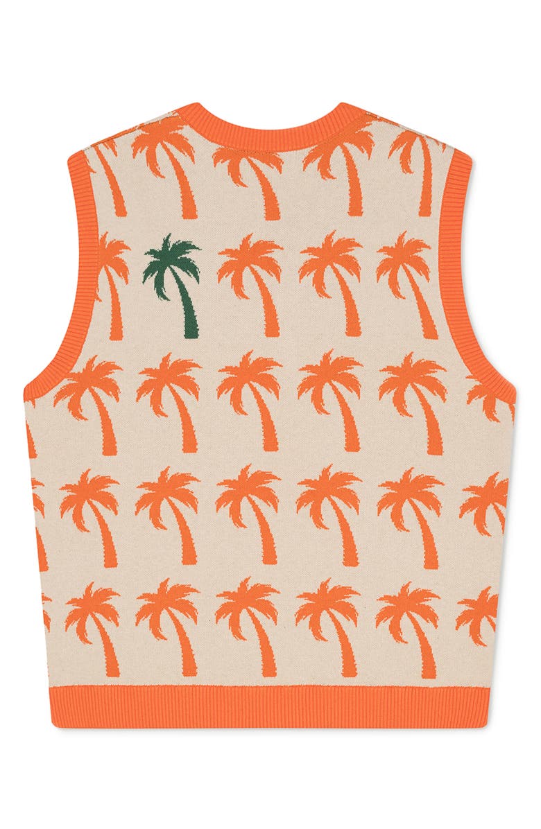 MAVRANS Palms Sweater Vest, Alternate, color, Orange