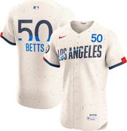 Nike Men's Nike Mookie Betts Cream Los Angeles Dodgers City Connect Elite Jersey