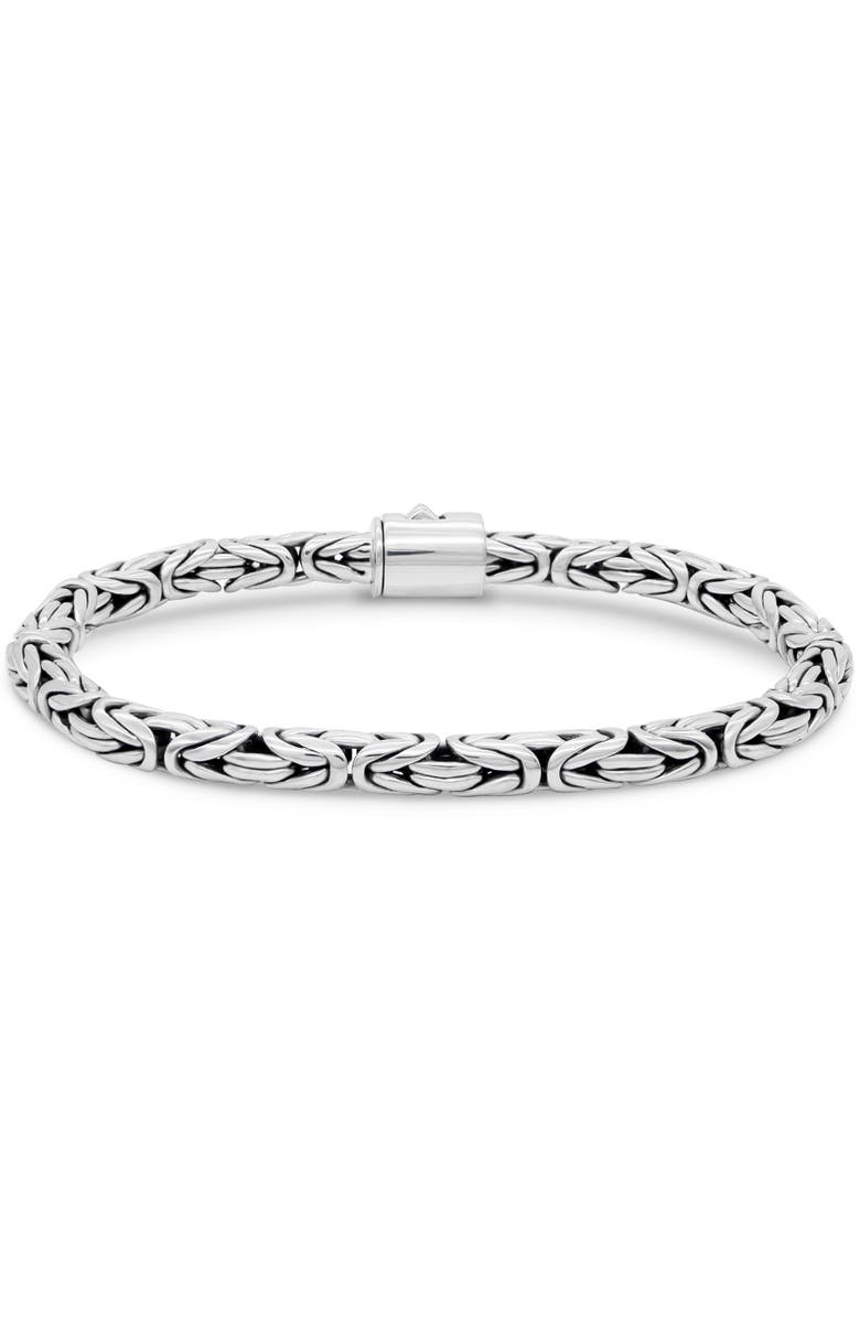 DEVATA Borobudur Round 5mm Chain Bracelet in Sterling Silver, Alternate, color, Silver