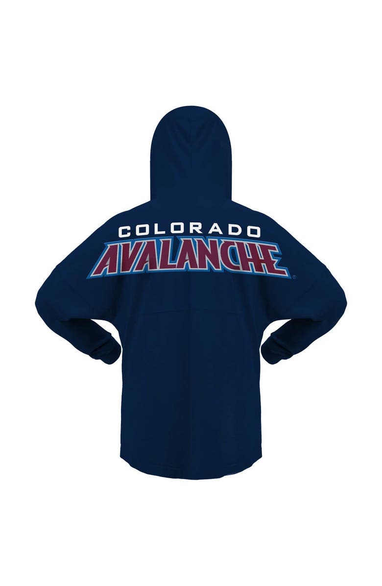 FANATICS Women's Fanatics Navy Colorado Avalanche Jersey Lace-Up V-Neck Long Sleeve Hoodie T-Shirt, Alternate, color, 