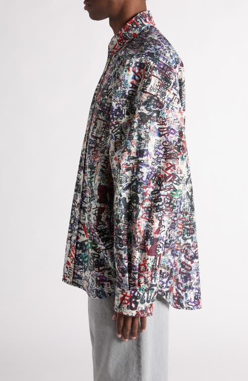 Bottega Veneta Cotton Wool Memory Print Shirt In Multi