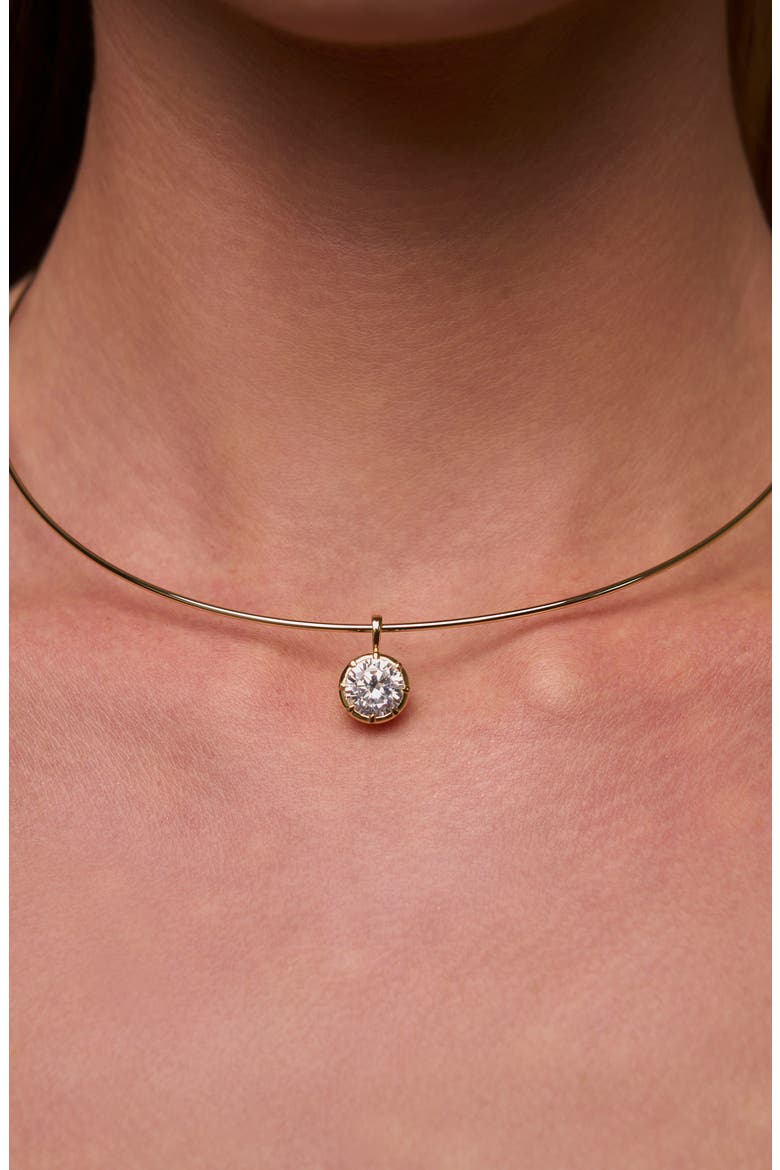 Remi Mara Cubic Zirconia Collar Necklace, Alternate, color, GOLD