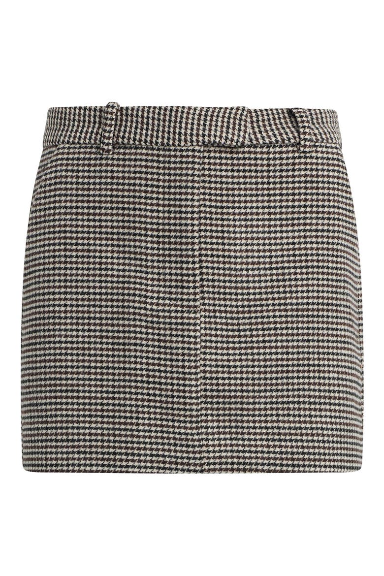 The Chloe Tailored Miniskirt, Alternate, color, BLACK/ CHOCOLATE HO
