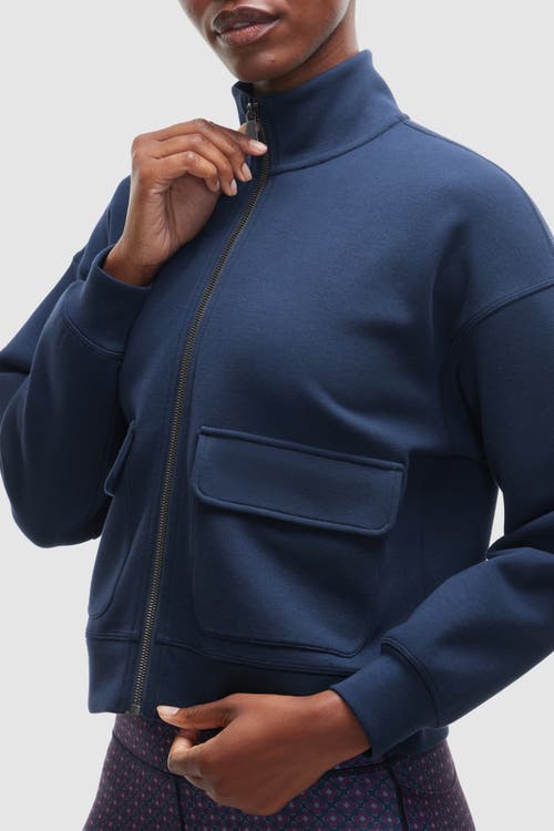 Peloton Tech Double Knit Full Zip In Deep Navy