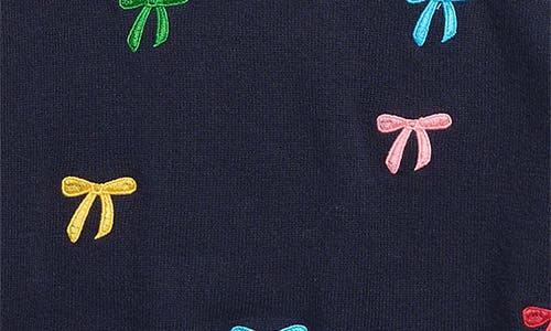 Vigoss Kids' Embroidered Bow Sweater In Blue