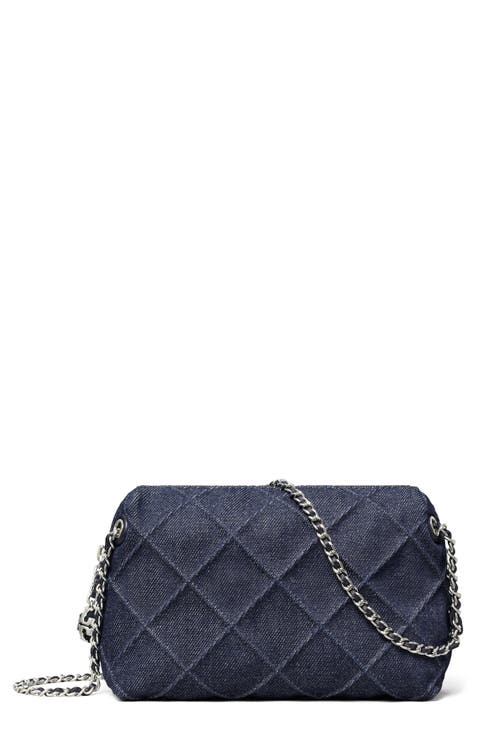 Fleming Denim Soft Crossbody Bag