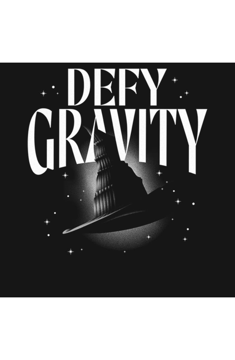 Wicked Women's Wicked Defy Gravity Witch Hat Graphic T-Shirt, Alternate, color, Black