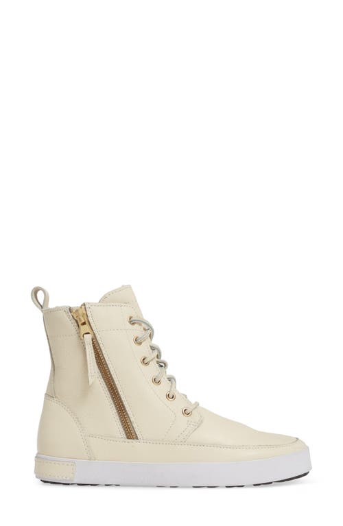 Blackstone 'cw96' Genuine Shearling Lined Sneaker Boot In White