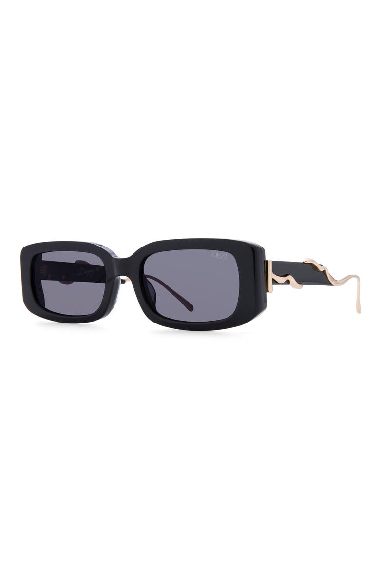 Drippy 53mm Square Sunglasses, Alternate, color, BLACK / GOLD DARK SMOKE