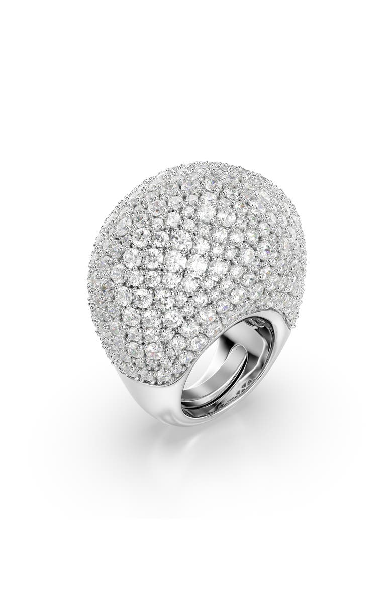 Sublima Crystal Cocktail Ring, Alternate, color, WHITE/ SILVER