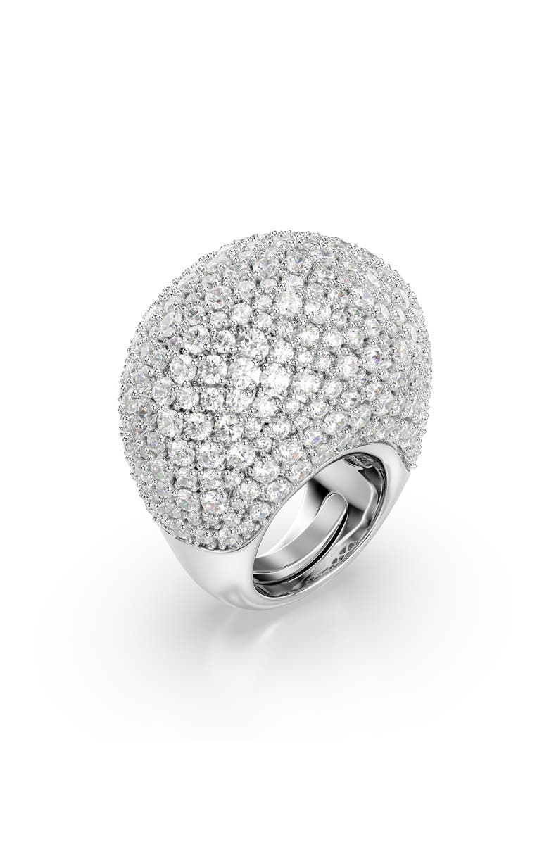 Swarovski Sublima Crystal Cocktail Ring, Alternate, color, White/ Silver