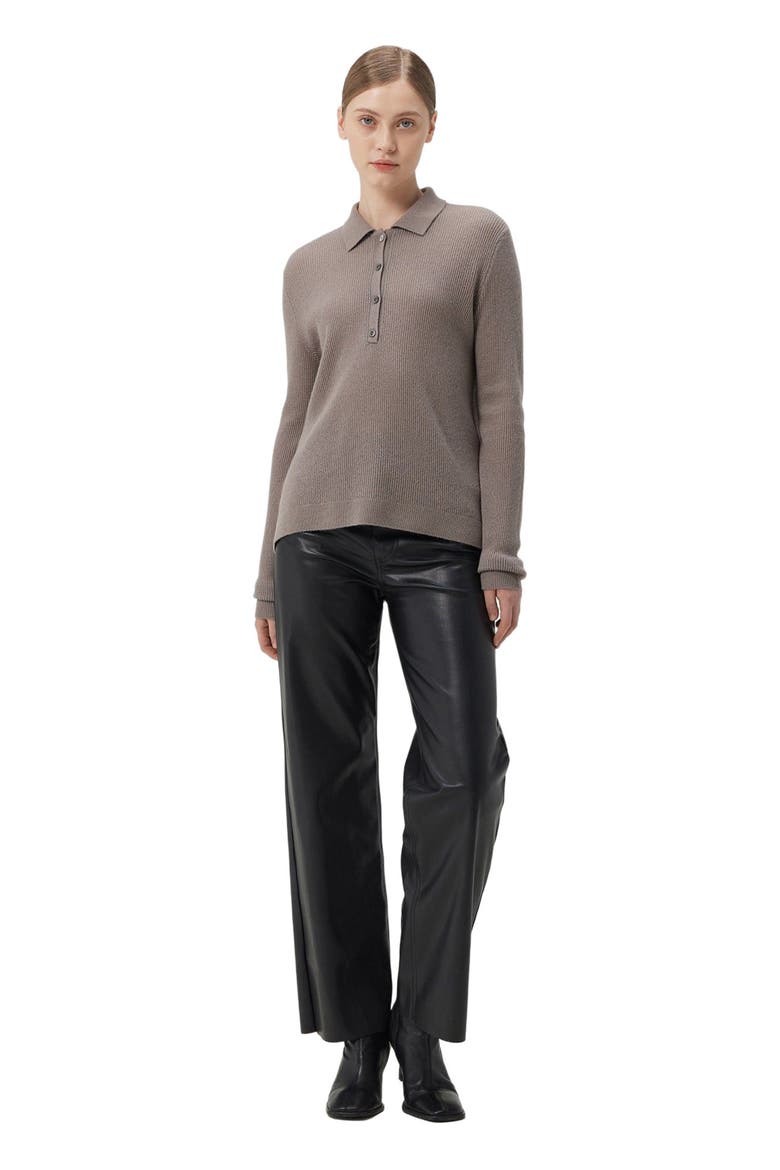 Women's Cashmere Polo, Alternate, color, stucco