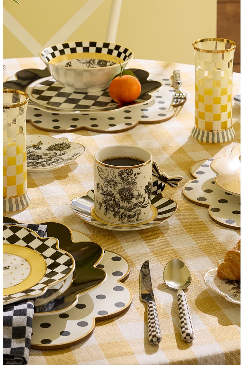 Bee Toile Cup & Saucer, Alternate, color, WHITE