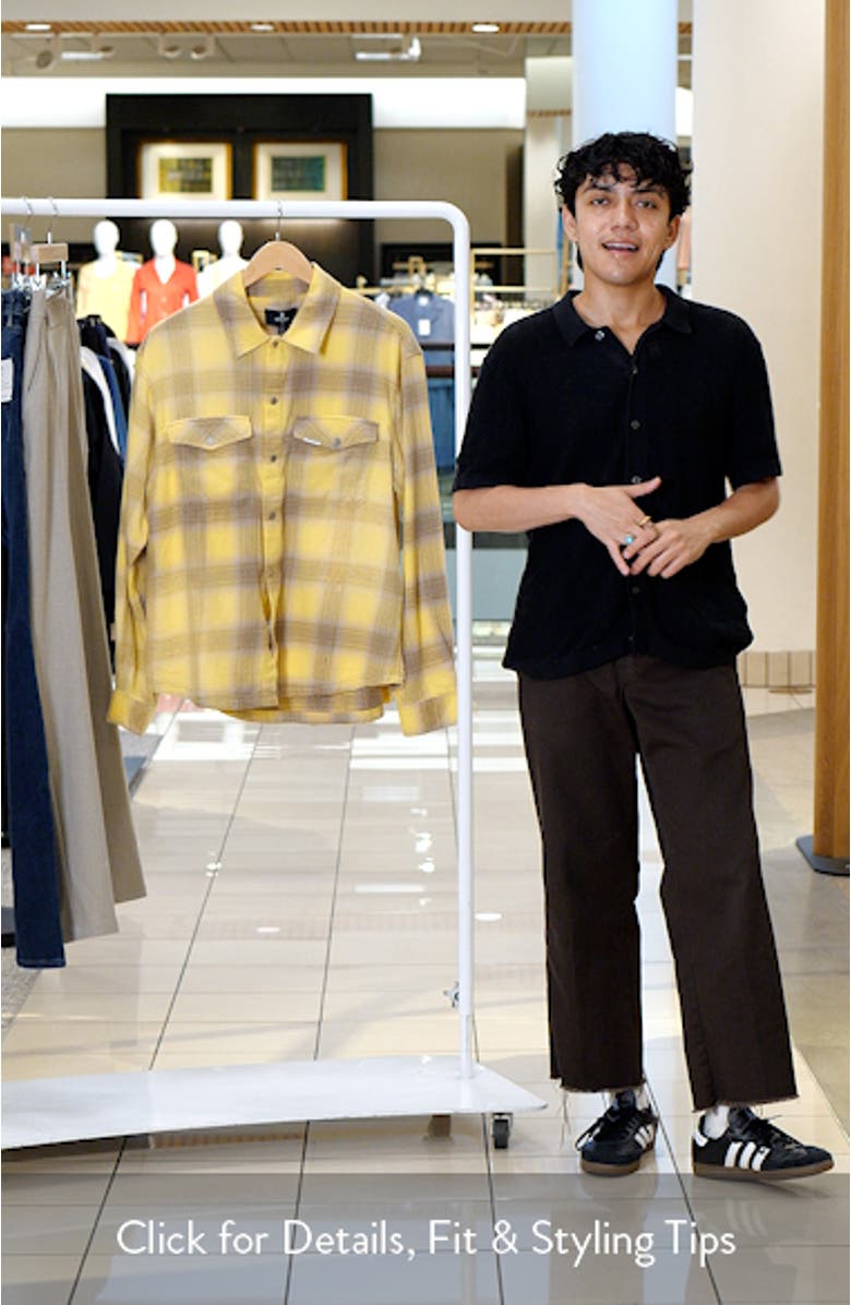 Plaid Cotton Flannel Snap Front Shirt, sales video thumbnail