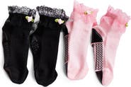 Arebesk Diana Ruffle Assorted 2-Pack Grip Socks