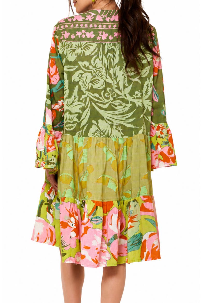 Patchwork Cotton Tunic, Alternate, color, GREEN