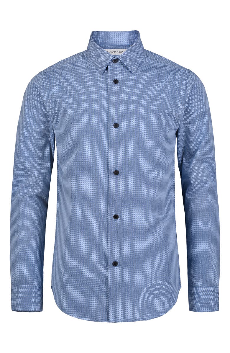 Calvin Klein Slim Fit Heather Textured Shirt, Alternate, color, 