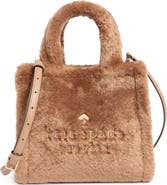 Kate Spade New York ellie faux fur small tote bag