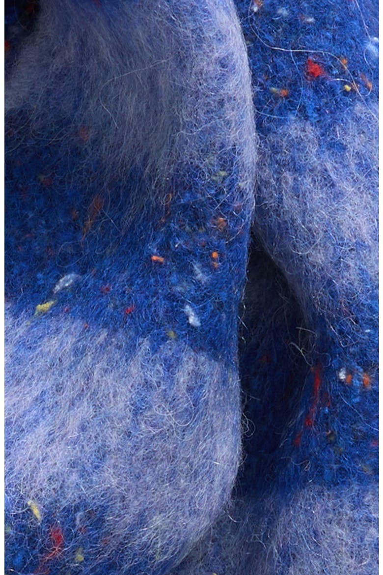 Stripe Alpaca Blend Fringe Scarf, Alternate, color, BLUE/ AQUA