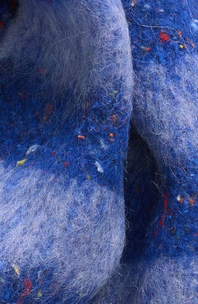 Acne Studios Stripe Alpaca Blend Fringe Scarf, Alternate, color,