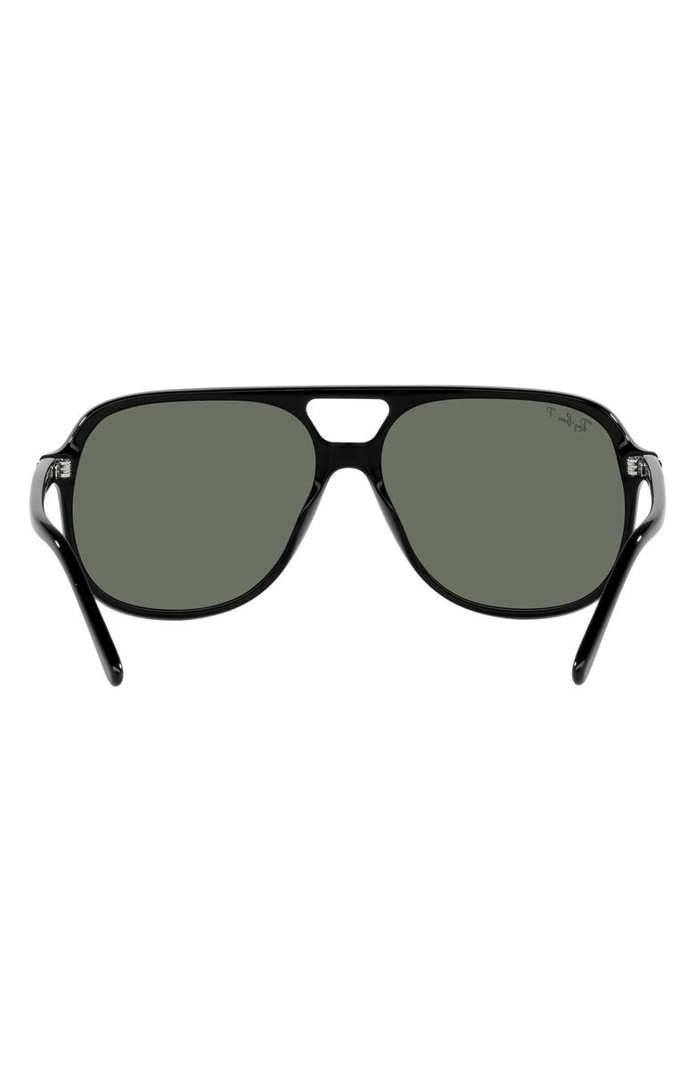 Ray-Ban 56mm Polarized Square Sunglasses, Alternate, color, Black