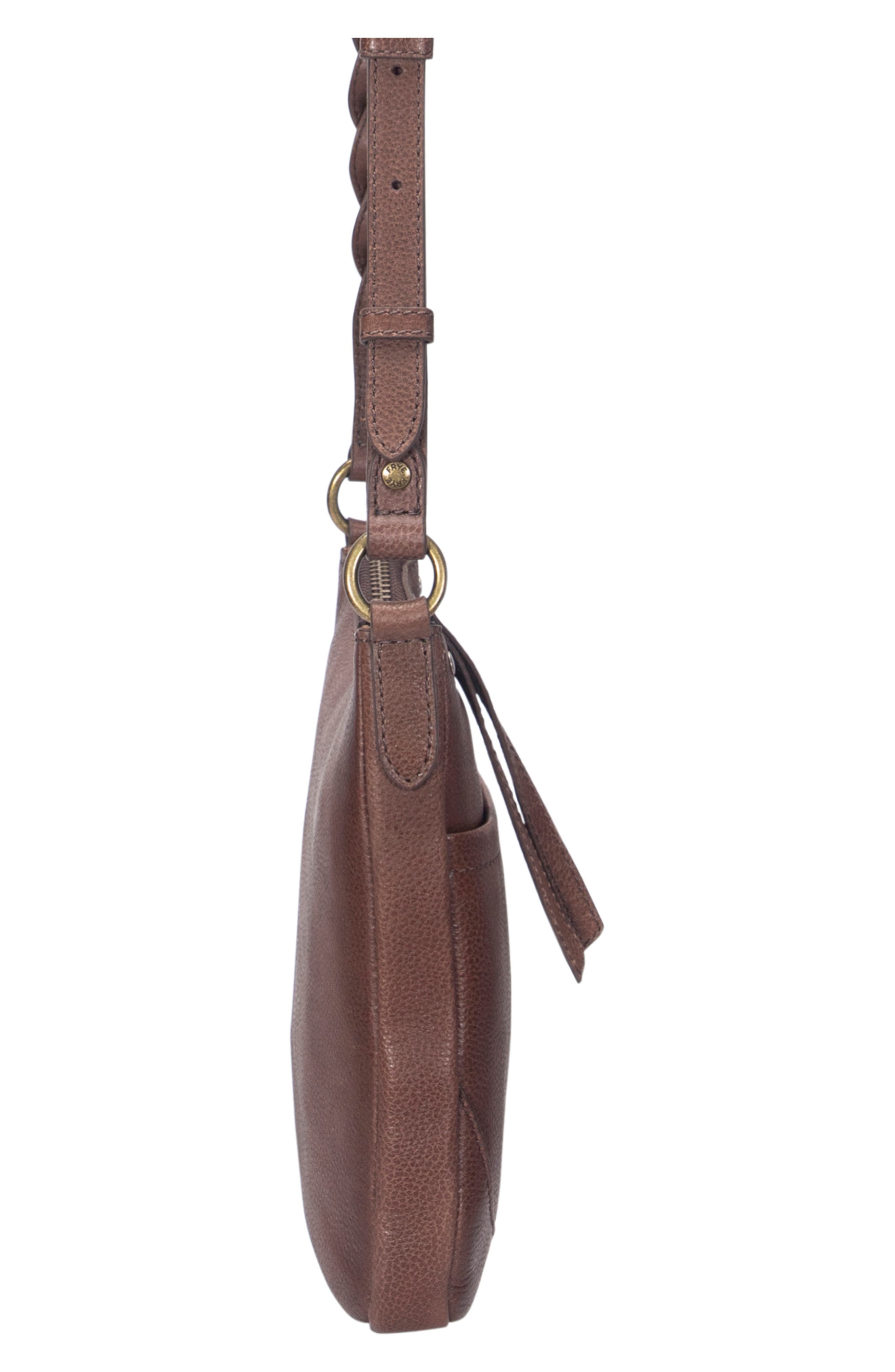 Frye Soraya Swing Leather Crossbody Bag, Alternate, color, Dark Brown