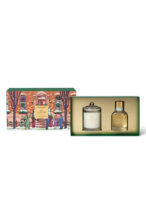 The Hamptons Teak & Petitgrain Candle & Diffuser Set