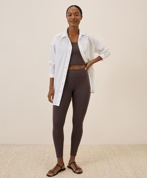 Pact On The Go-to Legging Made With Organic Cotton In Chocolate Heather