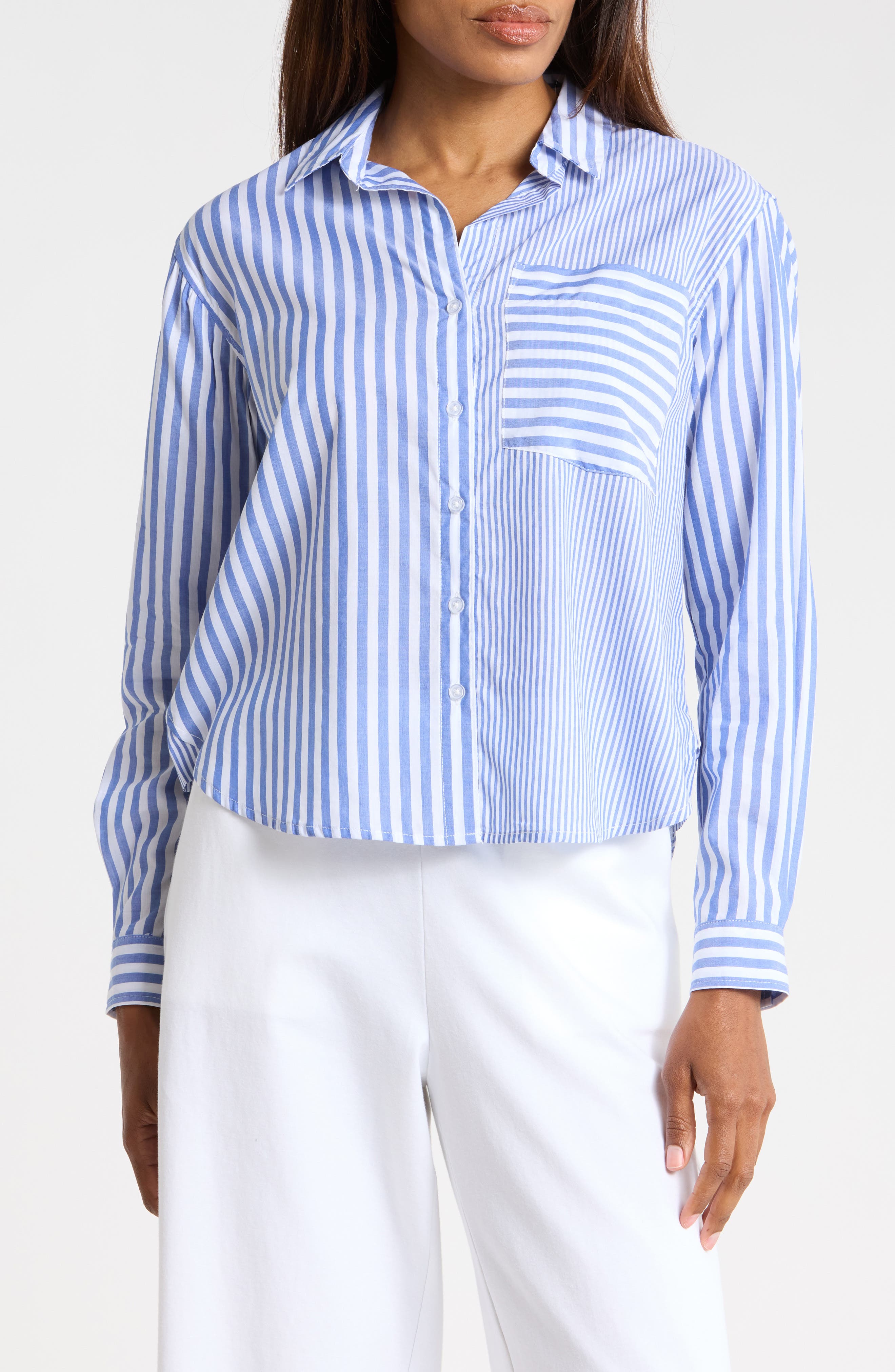 Lilah Long Sleeve Button Front Shirt