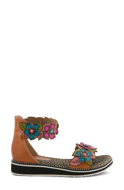 L'artiste By Spring Step Cruzer Ankle Strap Sandal In Camel Multi