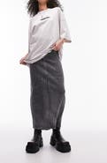 Topshop Acid Wash Rib Jersey Skirt